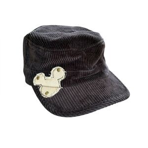 Disneyland Resort Mickey Mouse Corduroy Cadet Style Hat Cap AdJustable Adult Sz
